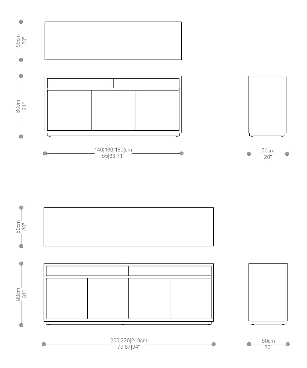 Image of the complete dimensions of the product